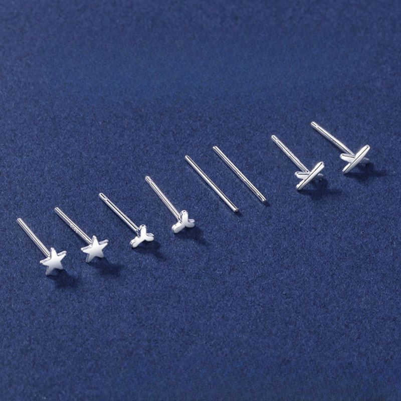 Pendientes pequeños de plata esterlina S999 S999